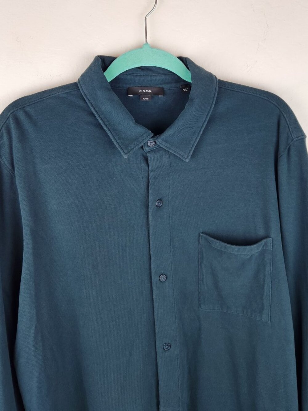 Vince Men's Sueded Cotton Jersey Button-Front Shirt sz XL - Picture 5 of 10